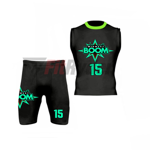 Venta al por mayor de la mejor calidad de secado rápido sin mangas 7on7 uniformes transpirable OEM 7v7 fútbol Jersey y pantalones cortos conjuntos para adultos de talla grande - Product Image 4