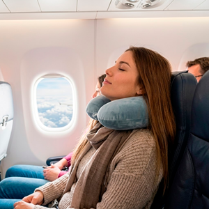 Cuscino da Viaggio a U con Ricamo, Supporto per il Collo in Memory Foam a Lento Ritorno, Comodo per Viaggi e Pausa Pranzo in Ufficio - Product Image 2
