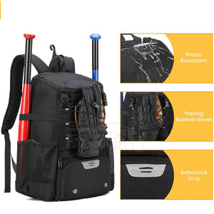 Bolsa de béisbol de uso al aire libre de gran capacidad personalizada de alta calidad bolsa de béisbol impermeable hecha en Pakistán - Product Image 4