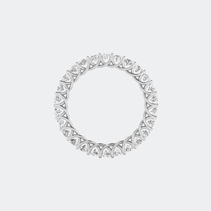 2.00CTW Round Brilliant Cut Moissanite Eternity <b>Ring</b> Prong <b>Set</b> Full Diamond Band Luxury Wedding Anniversary <b>Ring</b> <b>For</b> <b>Women</b> - Product Image 6