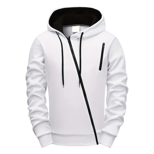 Sudadera con capucha y cremallera completa para hombre, de forro polar de poliéster antipilling, corte regular, cortavientos, informal de invierno, resistente a la decoloración - Product Image 1