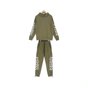 Custom Tracksuit for <b>Men</b> Hoodie Sets Unisex Cotton Hoodies Sweatsuits Custom <b>Thermal</b> Hoodie and Joggers Set <b>Men</b> Tracksuit Set - Product Image 1