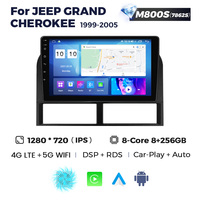 NaviFly Android13 QLED 1280*720 Terbaru, Stereo Mobil Android 9 inci untuk Jeep Grand Cherokee 1999-2005 dengan Pemutar Mobil