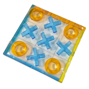 Jeu de société acrylique Tic Tac Toe pour enfant multicolore exclusif jeu de société familial maison vaisselle cadeau pour anniversaire - Product Image 1