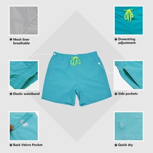 Pantalones cortos de entrenamiento frescos de verano al por mayor, traje de baño informal para hombre, pantalones cortos de playa de secado rápido de poliéster, envío DDP - Product Image 5