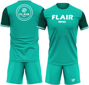 Maillots de football personnalisés de qualité supérieure, respirants et confortables, ensembles uniformes pour joueurs masculins, service de découpe automatisée OEM, manches courtes - Product Image 2
