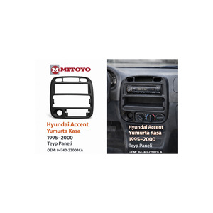 Hyundai Accent Egg <b>Crate</b> Body 1995-2000 Radio Panel OEM Type 84740-22001 Dash Frame & Panel Kits Without Air Conditioning - Product Image 1