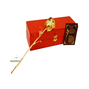 SANAAR CRAFTS Rosa Realista de Lujo Hecha a Mano y Personalizada, Bañada en Oro Natural, Decoración para el Hogar, Regalo para el Día del Padre y el Día de la Madre - Product Image 2