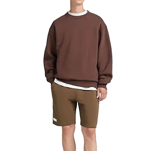 Top vente personnalisé imprimé hommes brodé polaire à capuche sweat solide de haute qualité Polyester/coton automne mode court - Product Image 4