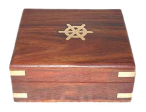 Artículo decorativo Diseño antiguo Caja Madera de madera de pino Hogar Hecho a mano Mini Cofre del Tesoro Caja de madera Embalaje de lujo de alta calidad - Product Image 2