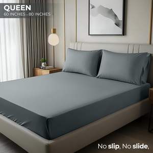 Drap-housse Queen - Drap de fond - Poches profondes - Microfibre douce - Résistant au rétrécissement et à la décoloration - Entretien facile - 1 drap-housse seulement - Product Image 1