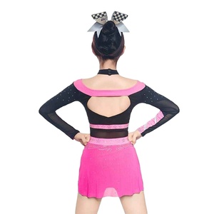 ชุดเชียร์ลีดเดอร์สุดฮิตสำหรับการแข่งขัน ออลสตาร์ ประดับด้วยเลื่อมวิบวับและคริสตัลลายหรูหรา - Product Image 2