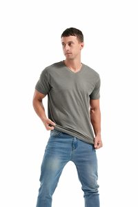 Camisetas de algodón 100% para hombre, tela de punto de alta calidad con logotipo personalizado, servicio OEM, patrón de letras personalizado a la venta - Product Image 4