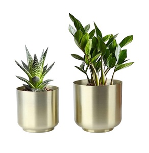 Support de jardinière en métal finition polie dorée de haute qualité Design ancien moderne et traditionnel pour la maison et le jardin Application de luxe - Product Image 2