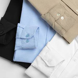 Camisa Oxford con Cuello Mao y Bolsillo para Hombre TST 8139 - Product Image 3