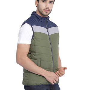 Wholesale Factory Custom OEM Reversible Quilted Gilet Jacket Sleeveless Zipper <b>Winter</b> <b>Vest</b> for <b>Men</b> 100% Polyester Puffer <b>Vests</b> - Product Image 3