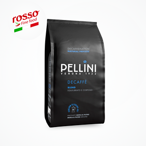 Café Molido Pellini Decaff Premium Italian Roast, Mezcla Italiana, 185g, Envase Flexible para Espresso Profesional/Automático - Hecho en Italia - Product Image 1