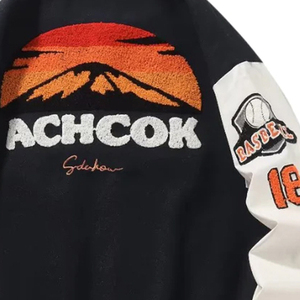 Veste bomber surdimensionnée avec logo personnalisé 2025 pour hommes, veste universitaire à étiquette privée, style streetwear, meilleur matériau - Product Image 3