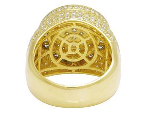 แหวนผู้ชายสีเงินสเตอร์ลิงประดับเพชรทรงบาแกตต์โมอิส S925สไตล์ฮิปฮอปตามสั่ง - Product Image 5