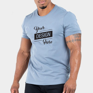 เสื้อยืดผู้ชายแขนสั้นทรงสูงเข้ารูปพอดีตัวเสื้อยืดแขนสั้น - Product Image 1