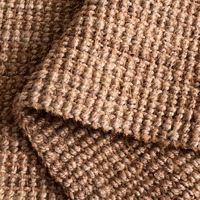 Tapis tissé à la main en sisal de jute tapis en fibre naturelle de couleur unie revêtement de sol minimaliste durable écologique pour le salon