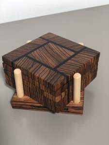 Serving Coasters 4 Pieces <b>Set</b> Brown Color Tea or Coffee Serving <b>Plates</b> Wood Made Coaster/Mats Paid Tea Serving Coasters Stone - Product Image 5