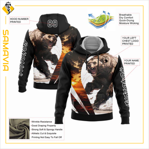 SAMAVIA Moda Sublimación Sudadera con capucha Logotipo personalizado Impresión Sudadera con capucha para gimnasio y ropa al aire libre - Product Image 2