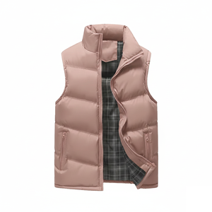 Chaqueta sin Mangas Acolchada para Hombre, Chaleco de Invierno Cálido y Aislado de Poliéster y Algodón con Cremallera, Marca Privada OEM, Chaqueta de Burbujas - Product Image 1