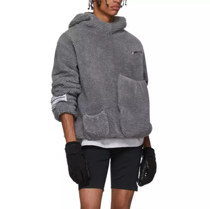 Mens <b>Sherpa</b> <b>Hoodies</b> Warm Fleece Jacket Soft Comfortable Casual Wear Thick Winter Coat Cheap Wholesale Clothing For Sale Online - Product Image 6