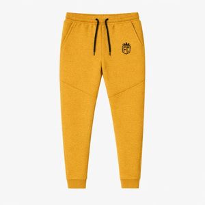Ensemble de survêtement pour homme, veste à capuche zippée et pantalon de jogging en polaire technique, couleur moutarde, pour l'entraînement sportif et les activités physiques - Product Image 5