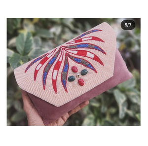 Bolso de mano de lujo personalizado hecho a mano de La India para mujer, bolso de mensajero bohemio para mujer, bolso de mano de noche para mujer - Product Image 6