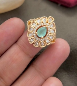 Elegante Moissanite Doublet Anillo ajustable de calidad premium para boda Fiesta de compromiso y para mujer - Product Image 5