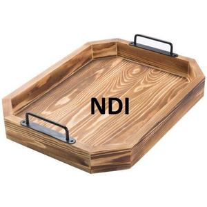 Suministros para hoteles y restaurantes Bandeja de exhibición de alimentos con asas Bandeja de madera de tendencia superior - Product Image 1