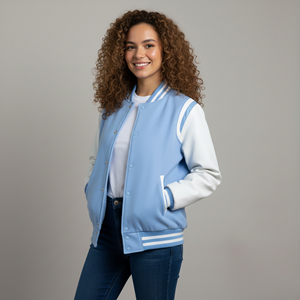 Veste universitaire matelassée pour femme de haute qualité 100% laine Logo brodé personnalisé Design personnalisable 2 couleurs Peau de mouton Imperméable - Product Image 6