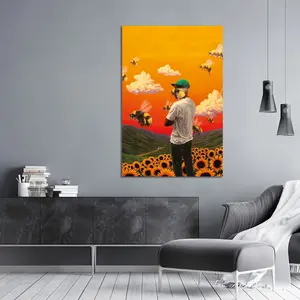 Affiche Flowerboy de Tyler, le Créateur, design contemporain, sur toile avec support - Product Image 4