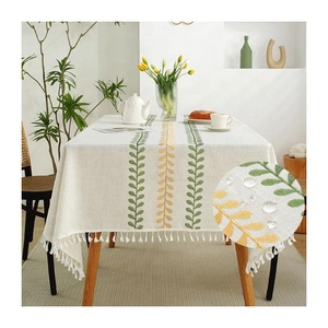 Nappe en dentelle personnalisée 100% coton, rouge uni, pour salle à manger et banquets, taille sur mesure, OEM ODM, faible MOQ, vente en gros directe usine - Product Image 4