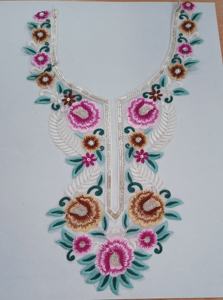 Handmade in India Elegant 3D Floral <b>Appliques</b> Embroidered on Soft Tulle Collar for Clothing Accessories Premium Patches - Product Image 5