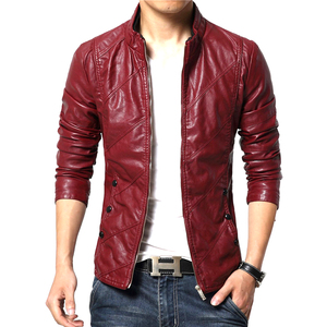 Real Leather Bomber Jacket <b>for</b> <b>Men</b> Slim Fit Retro Vintage Style with Stand Collar and Antique <b>Wash</b> Canvas Winter Season - Product Image 1