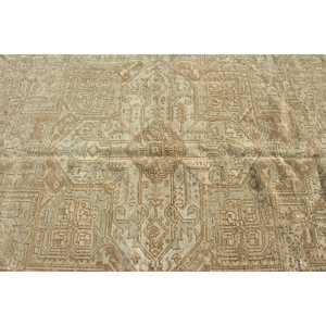 8,2x11,3 ft Rug, Vintage Rug, Turkish <b>Brown</b> <b>Wool</b> Floral Rug - Product Image 5