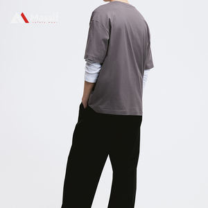 เสื้อยืดผู้ชายผ้าคอตตอนจากปากีสถานสำหรับใส่เล่นกีฬาฟิตเนสยิมโลโก้ส่วนตัว - Product Image 4