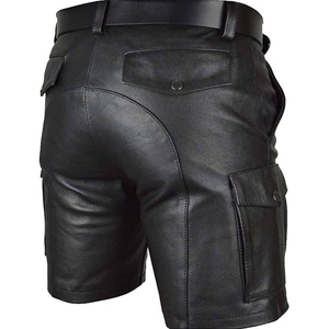 Durable OEM Service <b>Men</b> Leather <b>Shorts</b> With Breathable And Custom Waist Size Perfect For Wholesale Leather <b>Shorts</b> Supply - Product Image 4