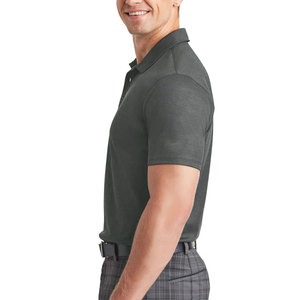 เสื้อโปโลสีเทาเรียบ ผู้ชาย พิมพ์โลโก้ตามสั่ง - Product Image 6