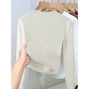 Women's Plus Size V-Neck Long Sleeve Embroidered Knit <b>Cardigan</b> Sweater - Product Image 3