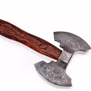 Alta calidad Industrial doble cabeza Damasco acero Tomahawks hachas multiusos uso Damasco acero mango precio de fábrica más - Product Image 1