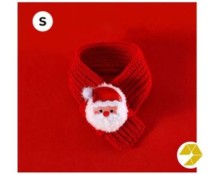 Adorable ensemble d'accessoires pour animaux de compagnie chats chiens tricoté renne chapeau Santa écharpe col bavoir cache-cou parfait cadeau de vacances - Product Image 4