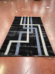 Tapis Adiva turc en polyester shaggy, tissé jacquard, fabriqué à la machine, à poils longs, rembourré, réversible, lavable, antidérapant, antimicrobien - Product Image 4