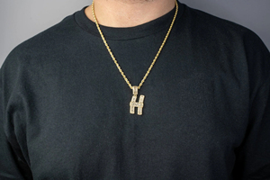 Vente chaude Hip Hop Pendentif Luxueux Personnalisé 925 En Argent Sterling Rond et Baguette Coupe Leb Grown Diamant Bijoux - Product Image 5