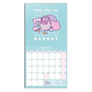 Calendario Perpetuo de Pared Pusheen 2025, Material de Papel para Uso en Mesa y Promociones, con Reloj Integrado y para Uso en Mesa - Product Image 1