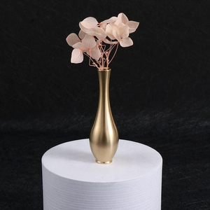 Florero moderno de mesa de acero inoxidable, decoración de boda dorada, maceta de Metal para el hogar para arreglos florales - Product Image 6