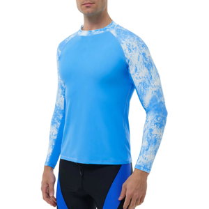 Camisas Rash Guard para hombre UPF 50 + camisas de natación de manga larga protección solar UV camisas de gimnasio de compresión para pesca ropa para correr - Product Image 3